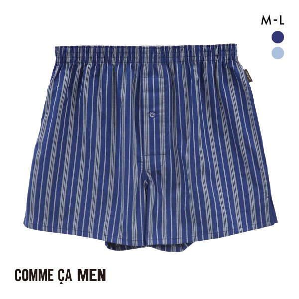 コムサメン ストライプ ストレッチトランクス メンズ COMME CA MEN 前あき アンダーウェア
