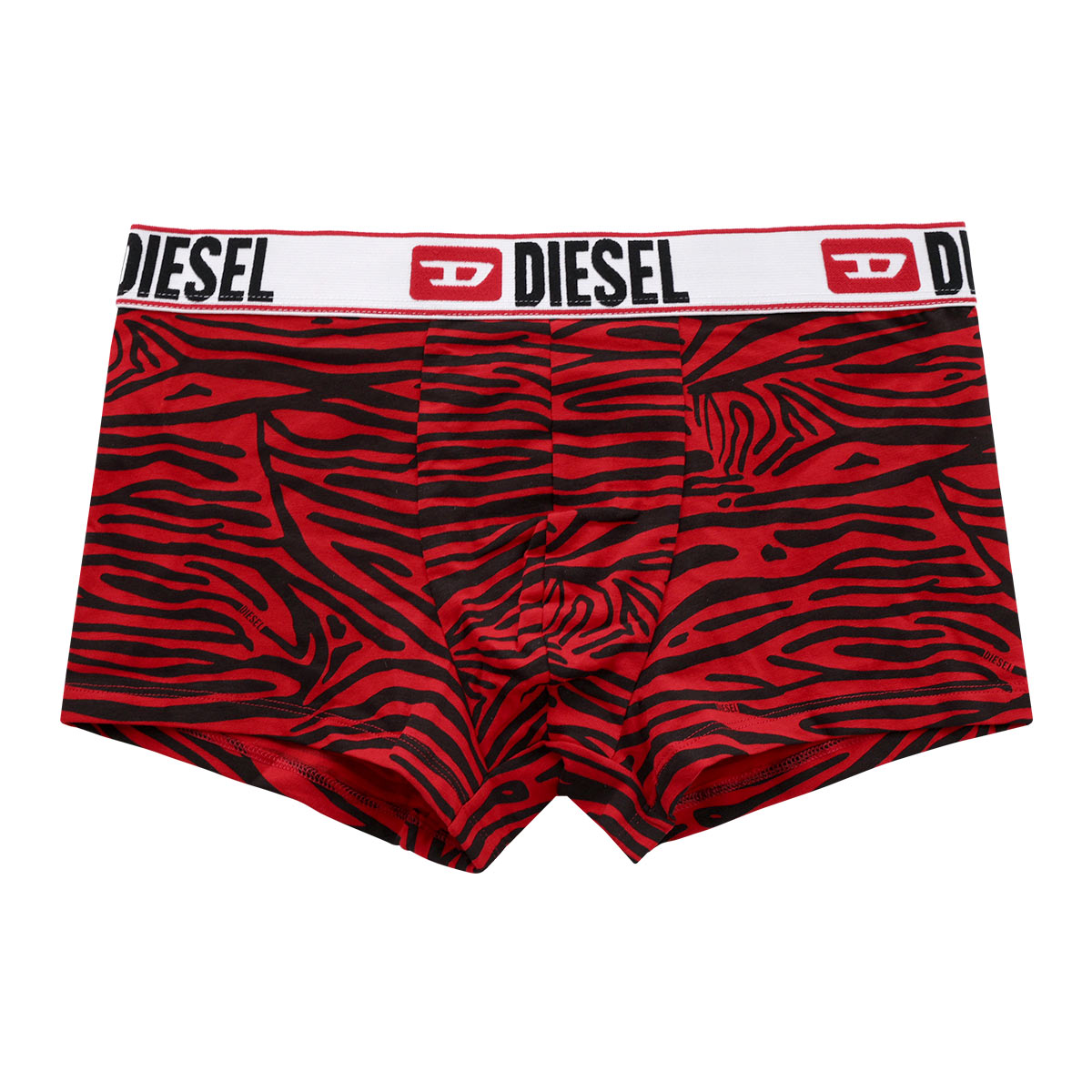 ディーゼル DIESEL MENS UMBX-DAMIEN ボクサーパンツ メンズ ゼブラ柄 アンダーウェア トランク(RE-レッド-M)