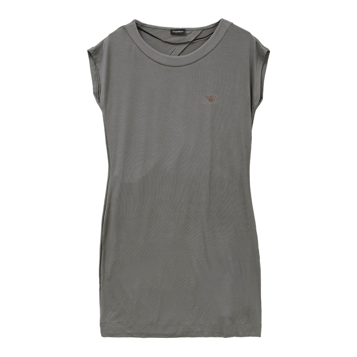 エンポリオ・アルマーニ EMPORIO ARMANI FLUID VISCOSE ロング トップス ルームウェア パジャマ レディース(GY-グレー-XS(日本S))