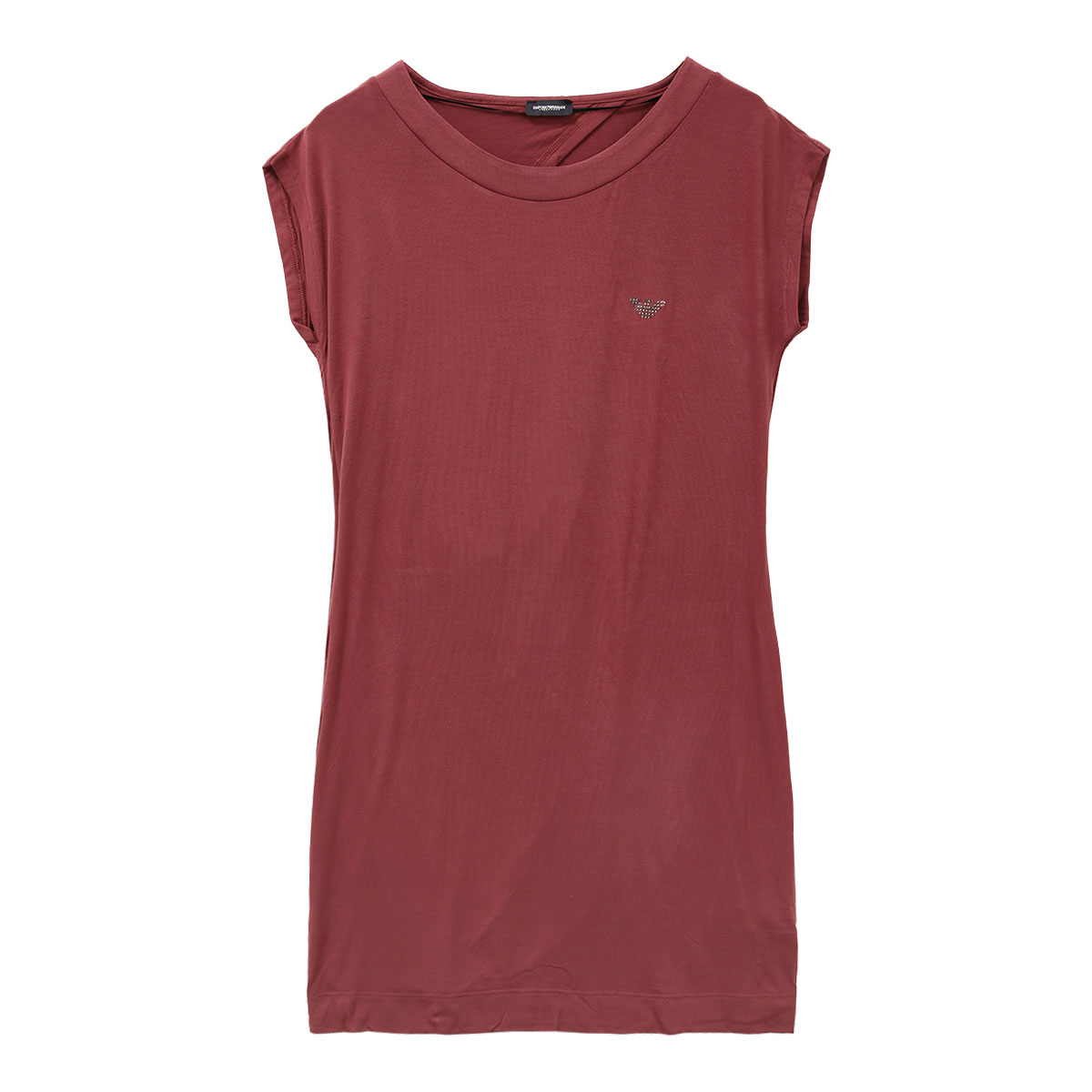 エンポリオ・アルマーニ EMPORIO ARMANI FLUID VISCOSE ロング トップス ルームウェア パジャマ レディース(EN-エンジ-XS(日本S))