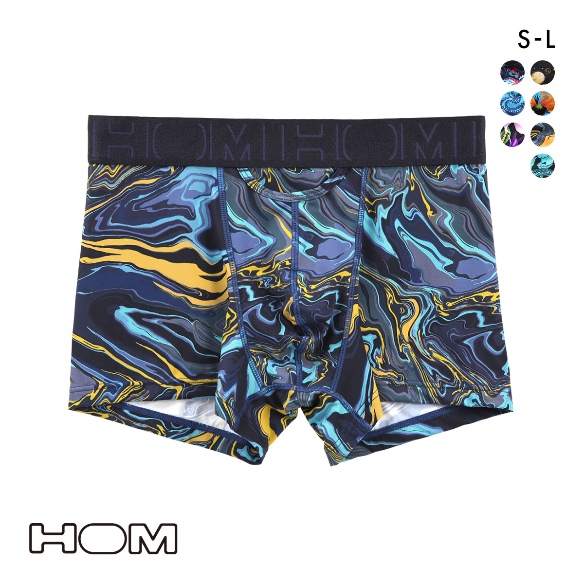 オム Japan Special Collection HO1 BOXER BRIEFS ボクサーパンツ メンズ HOM 2025SS 前開き(BU-ブルー-S)