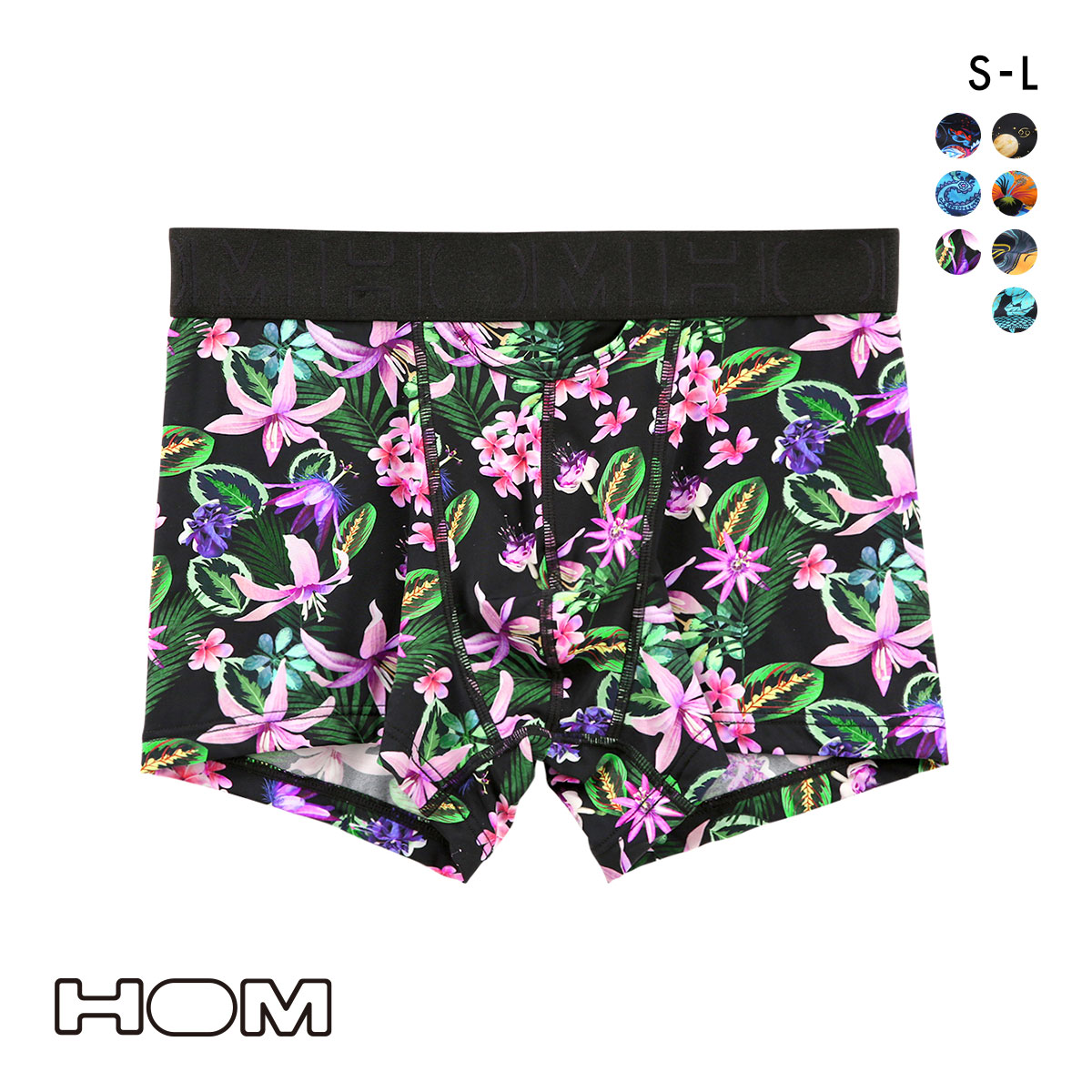 オム Japan Special Collection HO1 BOXER BRIEFS ボクサーパンツ メンズ HOM 2025SS 前開き(BK-ブラック-S)