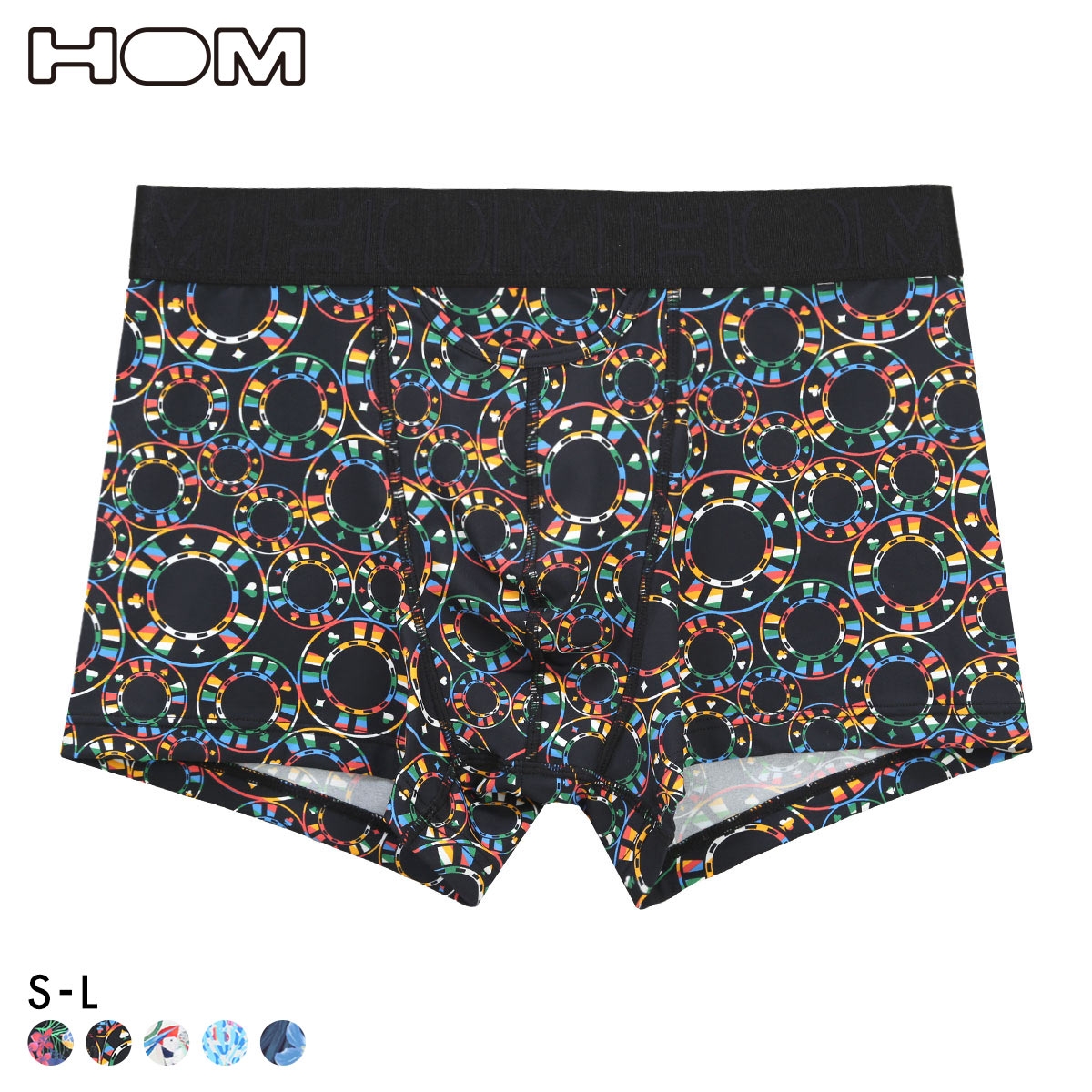 オム HOM HO1 BOXER BRIEFS ボクサーパンツ メンズ 2026SS アンダーウェア 前閉じ ASIA企画(BK2-ブラック2-S(日本M))
