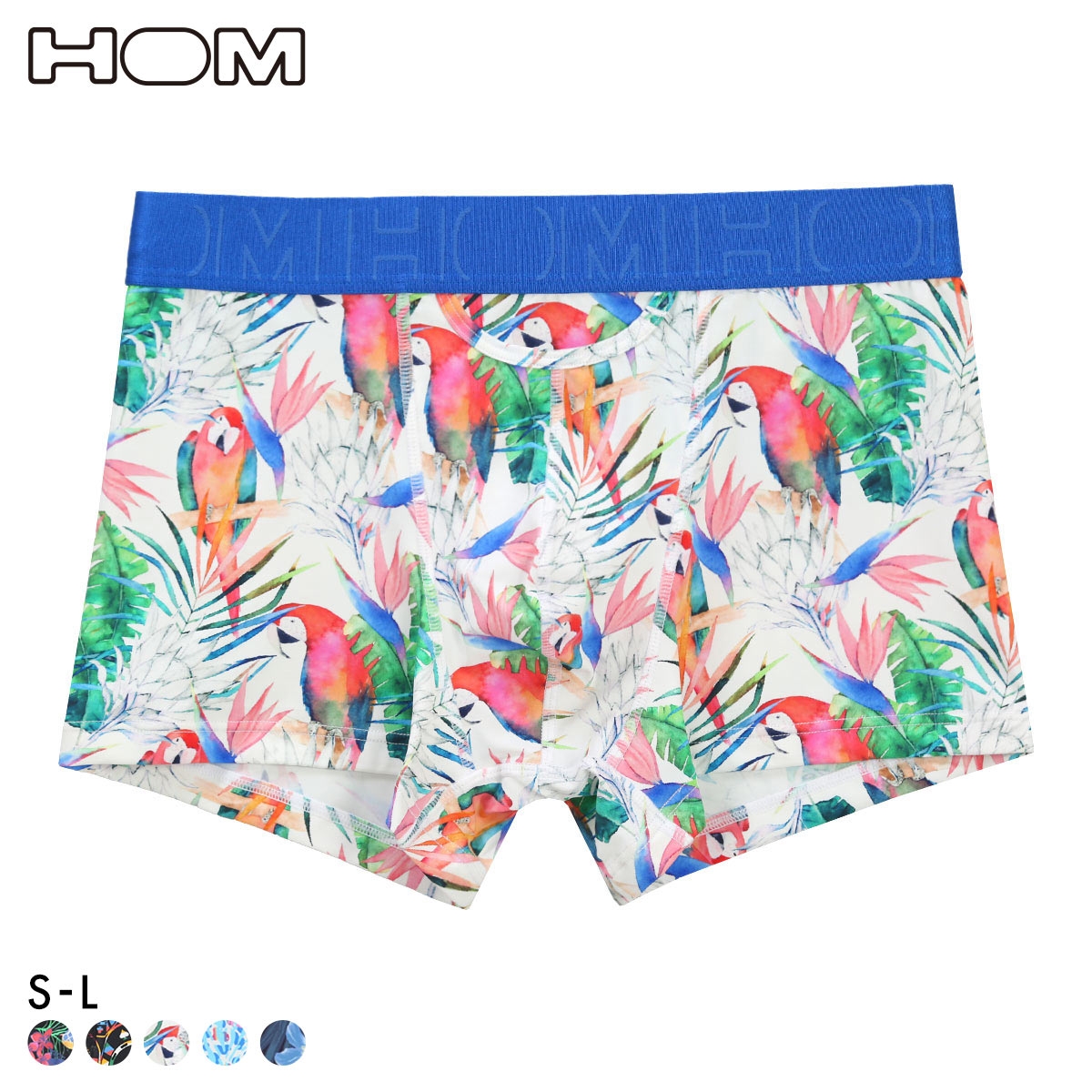 オム HOM HO1 BOXER BRIEFS ボクサーパンツ メンズ 2026SS アンダーウェア 前閉じ ASIA企画(WH-ホワイト-S(日本M))