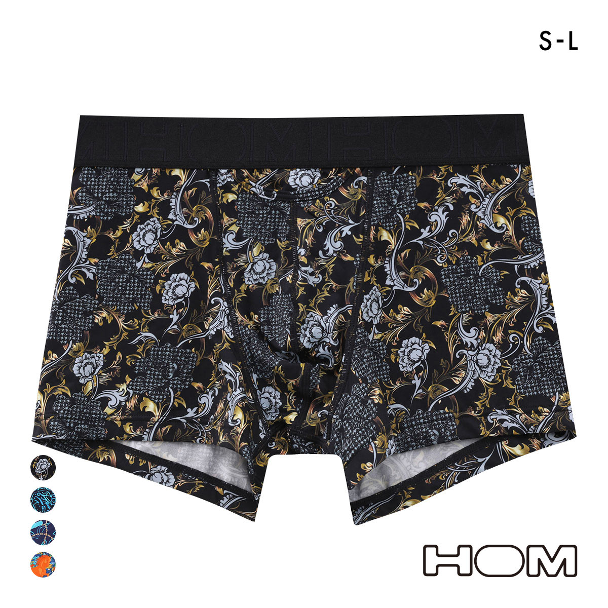 オム HOM Japan Special Collection HO1 BOXER BRIEFS ボクサーパンツ 25AW メンズ 前開き(BK-ブラック-S)