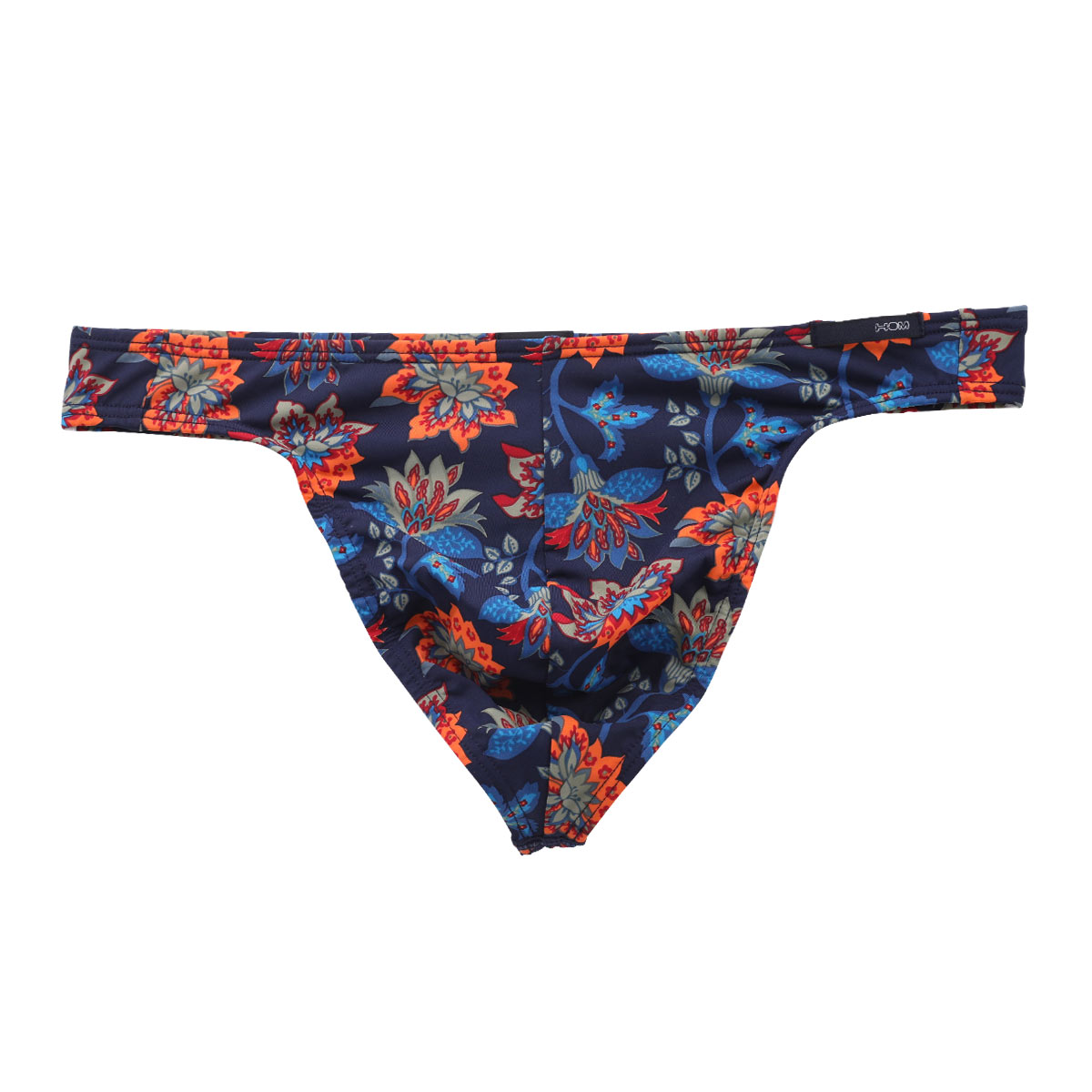 オムHOM ビキニ Tバック G-STRING メンズ 前とじ アジアンフィット プリント(NV1-ネイビー1-S)