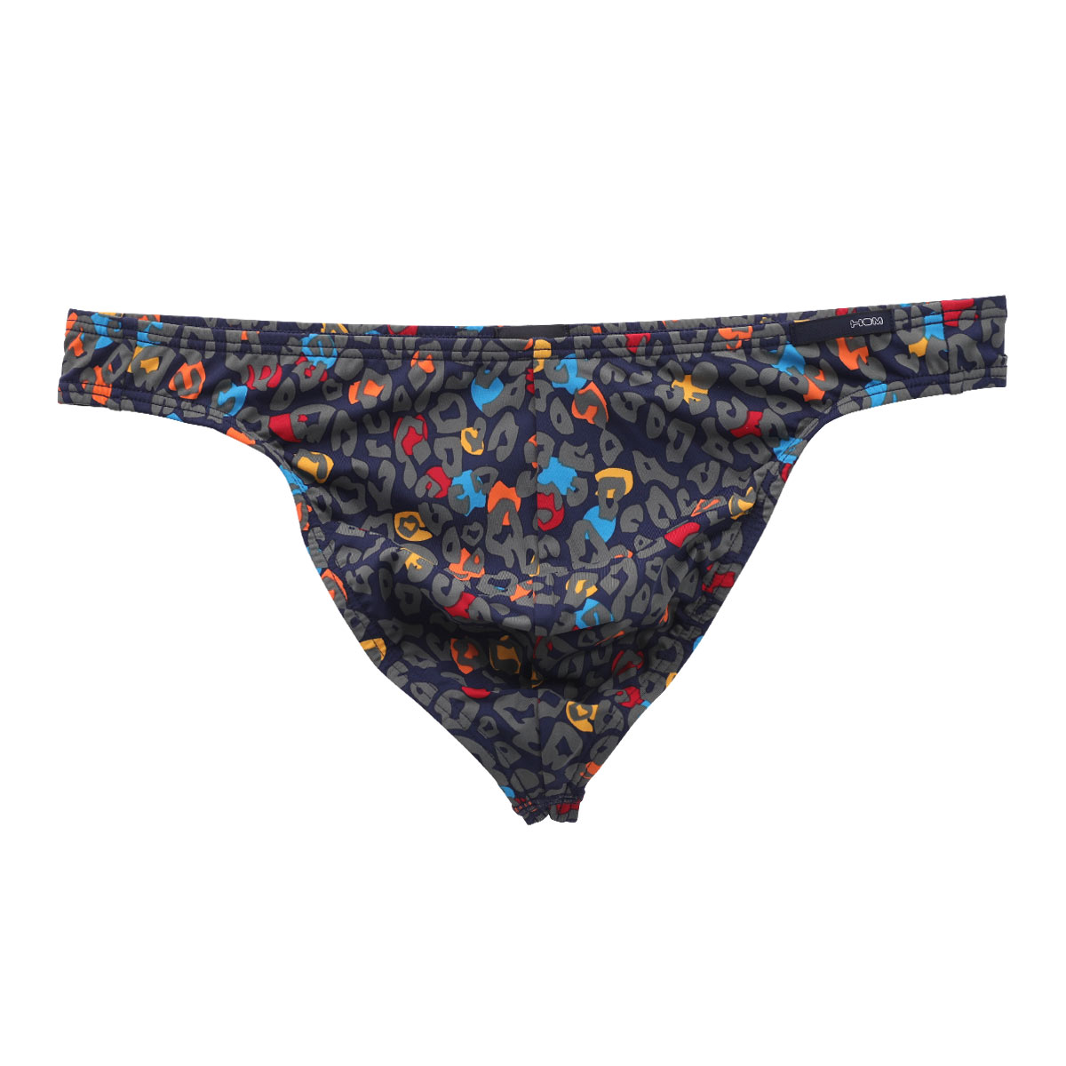 オムHOM ビキニ Tバック G-STRING メンズ 前とじ アジアンフィット プリント(NV3-ネイビー3-S)