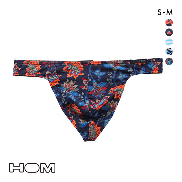 オムHOM ビキニ Tバック G-STRING メンズ 前とじ アジアンフィット プリント