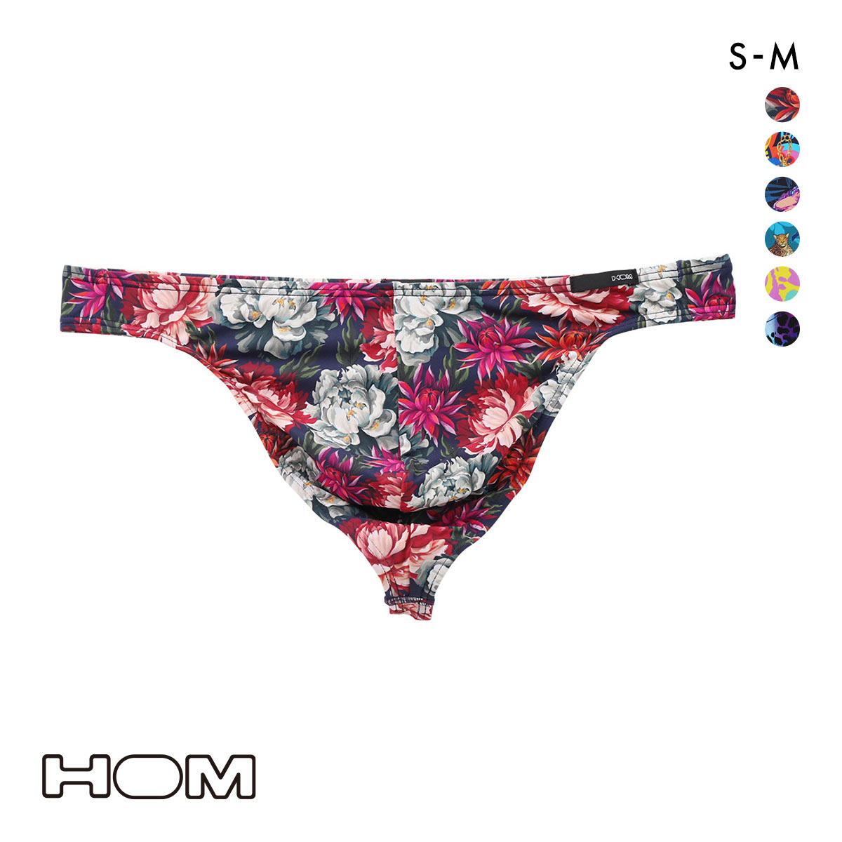 オム Japan Special Collection G-STRING Gストリング 24FW メンズ タンガ Tバック ビキニ 前とじ HOM(FLO-花-S(日本M))