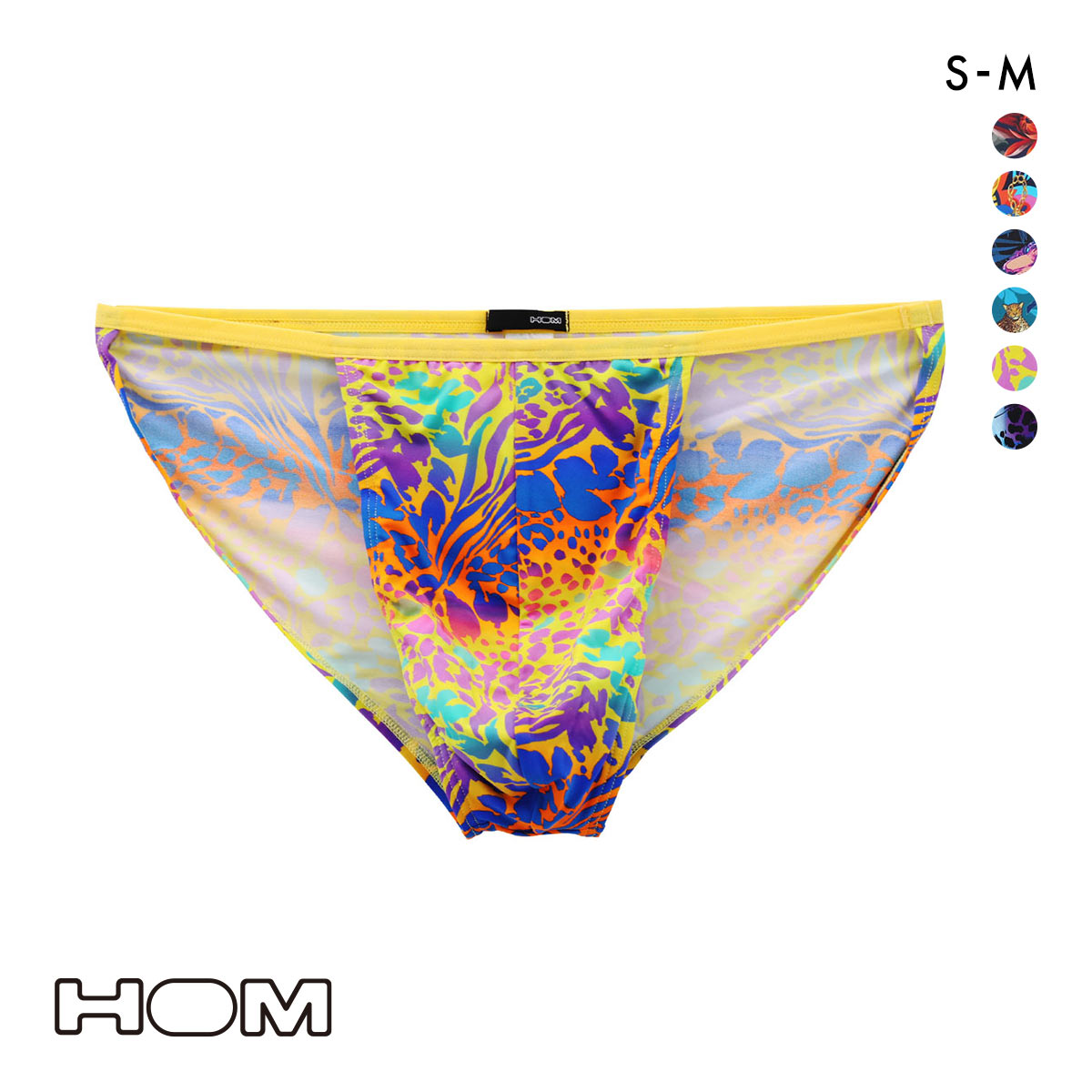 オム Japan Special Collection TANGA BRIEFS タンガブリーフ 24FW メンズ フルバック ビキニ 前とじ HOM(YE-イエロー-S(日本M))