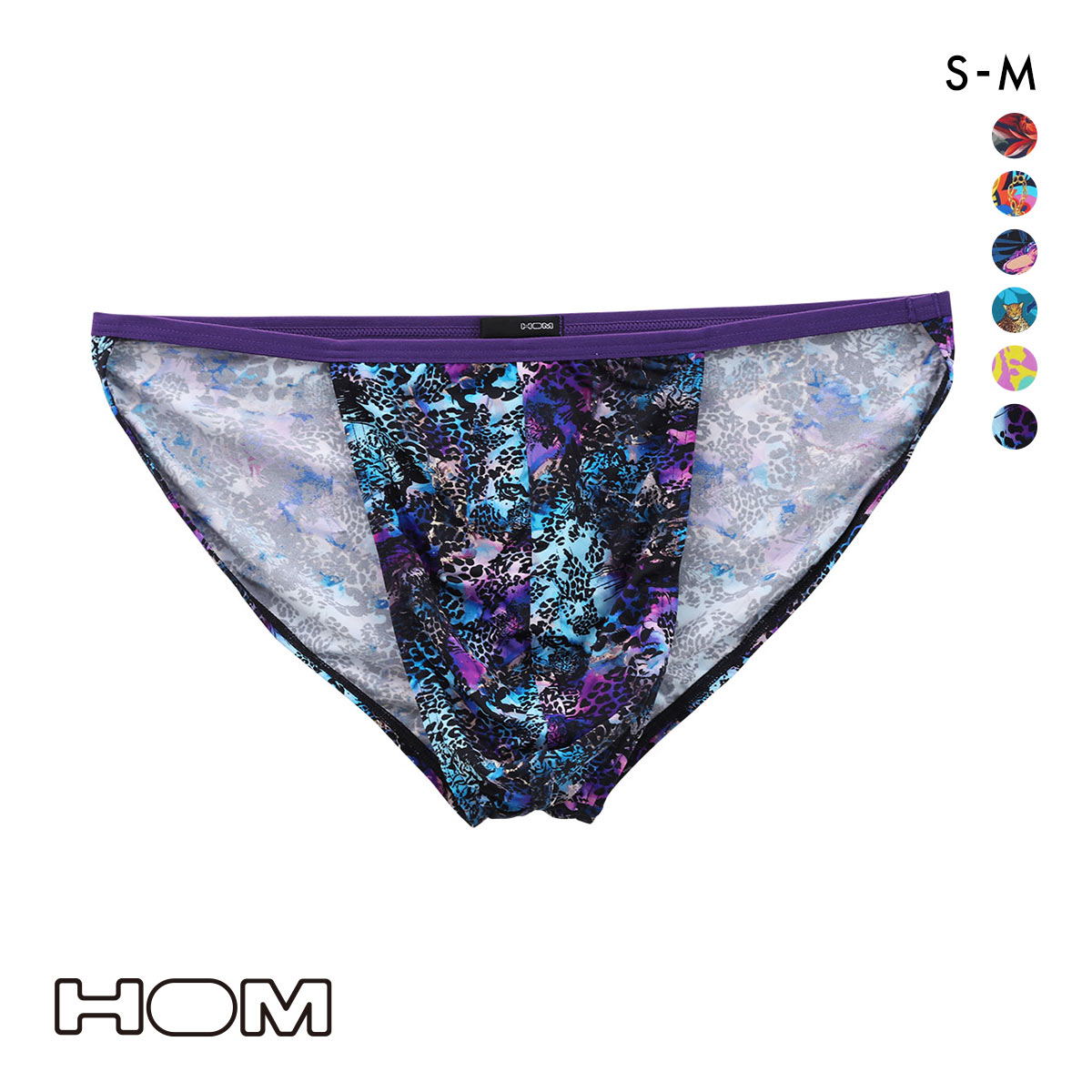 オム Japan Special Collection TANGA BRIEFS タンガブリーフ 24FW メンズ フルバック ビキニ 前とじ HOM(PU-パープル-S(日本M))