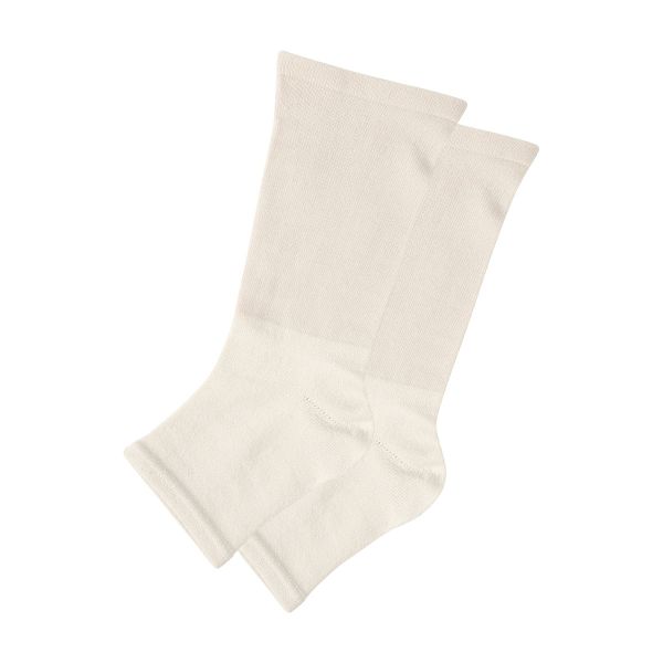 魔法の靴下 もう起きられない！ネムリケア 綿シルク おやすみソックス 20cm丈 つま先なし トゥーレス 23-27cm