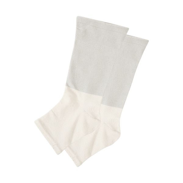 魔法の靴下 もう起きられない！ネムリケア 綿シルク おやすみソックス 20cm丈 つま先なし トゥーレス 23-27cm