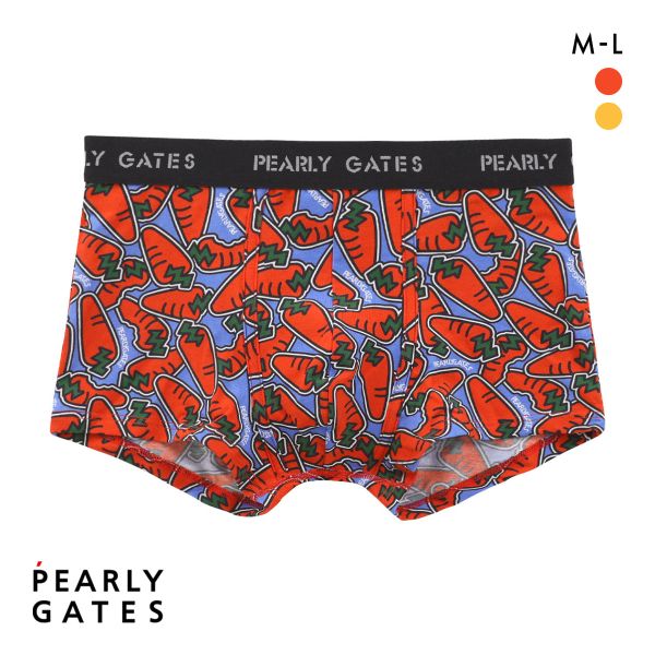 パーリーゲイツ 人参柄プリント ボクサーパンツ メンズ 前とじ アンダーウェア PEARLY GATES