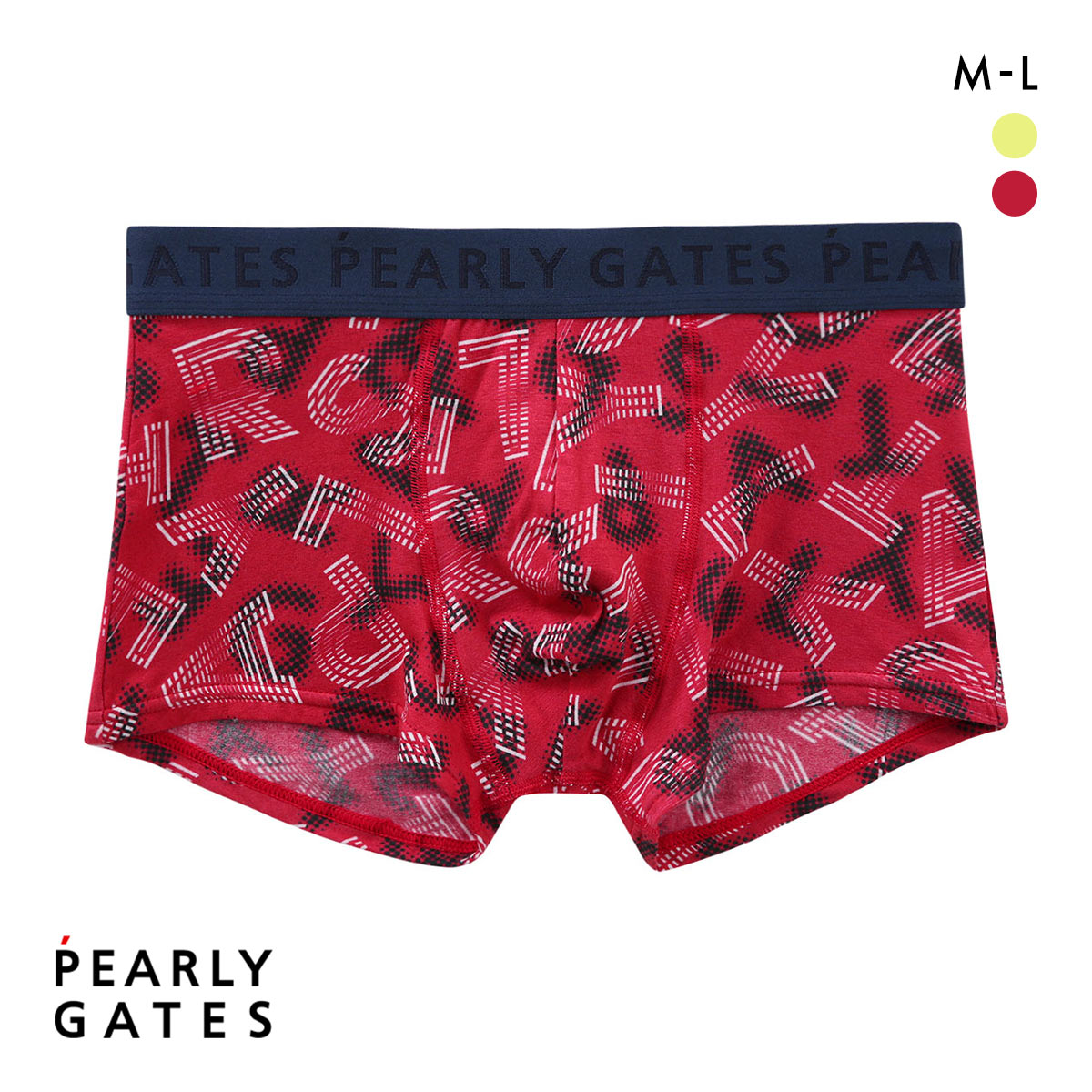 パーリーゲイツ ラインラボ ボクサーパンツ メンズ 前とじ アンダーウェア PEARLY GATES(RE-レッド-M)