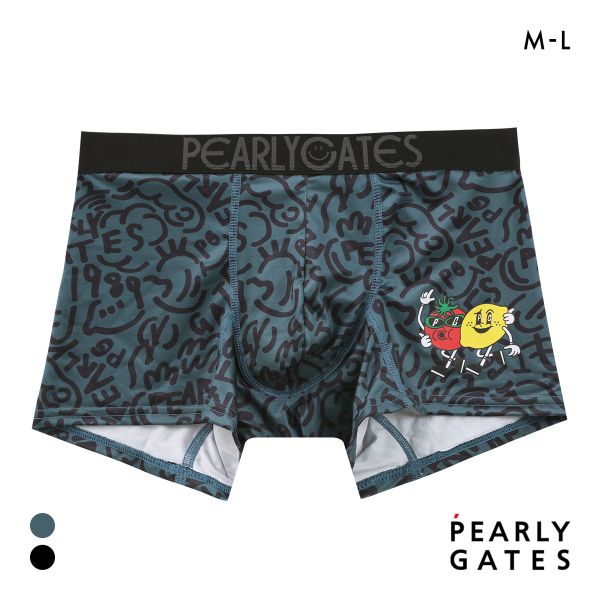 パーリーゲイツ 落書きベジタブル柄 ボクサーパンツ メンズ 前とじ アンダーウェア PEARLY GATES