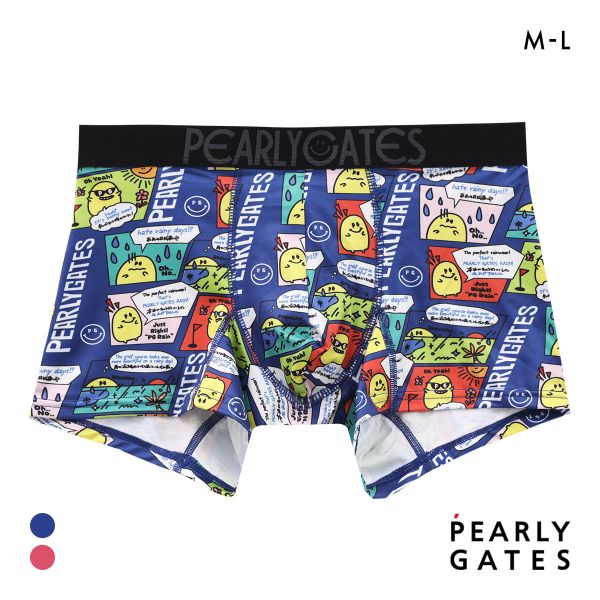 パーリーゲイツ PGコミック柄 ボクサーパンツ メンズ 前とじ アンダーウェア PEARLY GATES パーリーゲイツ PGコミック柄 ボクサーパンツ メンズ 前とじ アンダーウェア PEARLY GATES