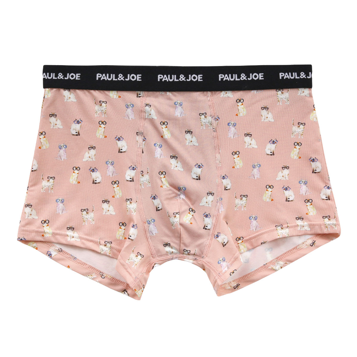 ポール ＆ ジョー PAUL & JOE ボクサーパンツ メンズ 前とじ アンダーウェア 猫柄(PI-ピンク-M)