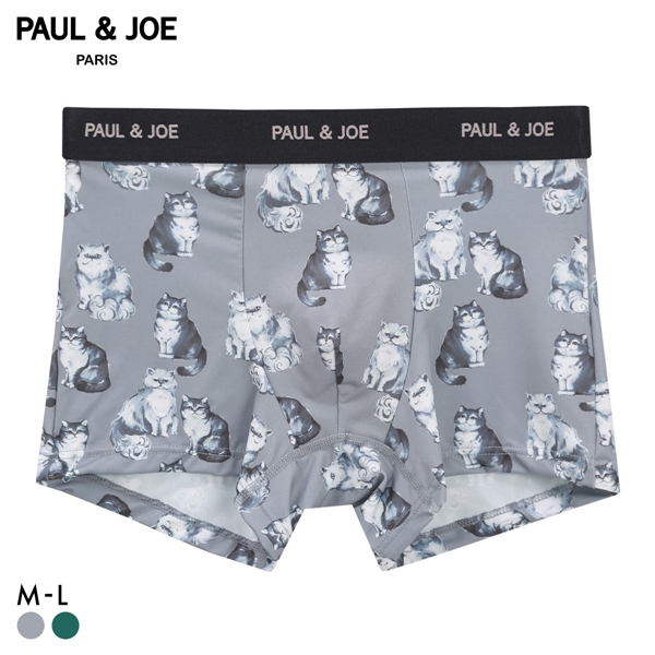 ポール ＆ ジョー PAUL & JOE ネコリピート柄 ボクサーパンツ メンズ 前とじ アンダーウェア