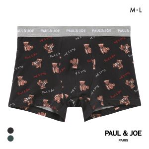 ポール ＆ ジョー ベア総柄 ボクサーパンツ メンズ 前とじ アンダーウェア PAUL & JOE