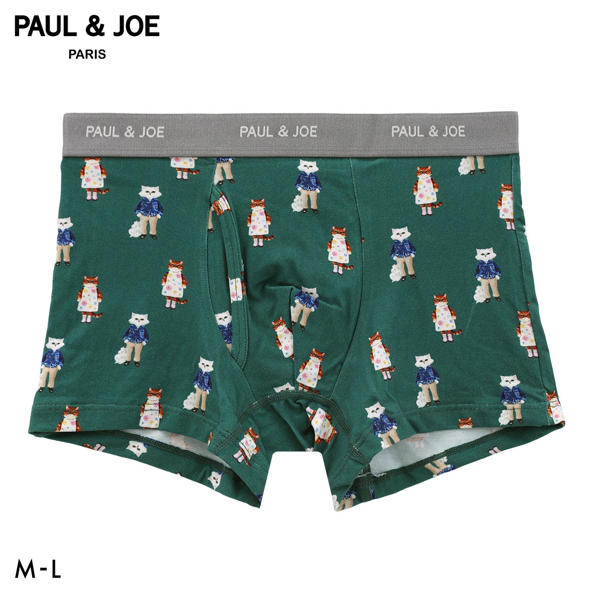 ポール ＆ ジョー ジプシー＆ヌネット ボクサーパンツ メンズ 前開き アンダーウェア PAUL & JOE(GR-グリーン-M)