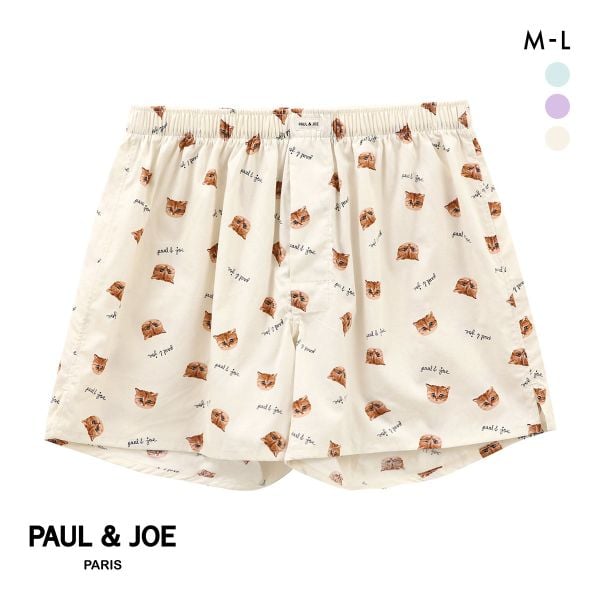 ポール ＆ ジョー ヌネット柄 トランクス レディース メンズ 前開き アンダーウェア ユニセックス 男女兼用 PAUL & JOE