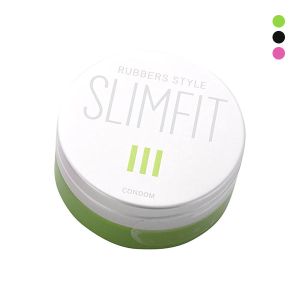 ラバーズ缶 コンドーム 5個入り スリムフィット ドット ウェーブ