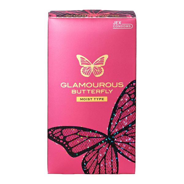 ジェクス JEX グラマラスバタフライ コンドーム 12個入り 避妊用 モイストタイプ