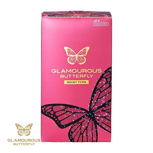ジェクス JEX グラマラスバタフライ コンドーム 12個入り 避妊用 モイストタイプ