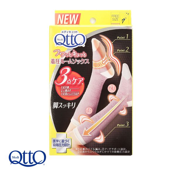 メディキュット メディキュット フワッとキュッと 着圧 ルームソックス ハイソックス 寝ながら おうちで レディース MediQttO