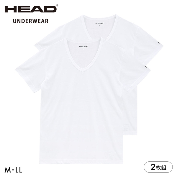ヘッド head 天竺編み Vネック 半袖シャツ 2枚セット メンズ インナー Tシャツ 特価 格安