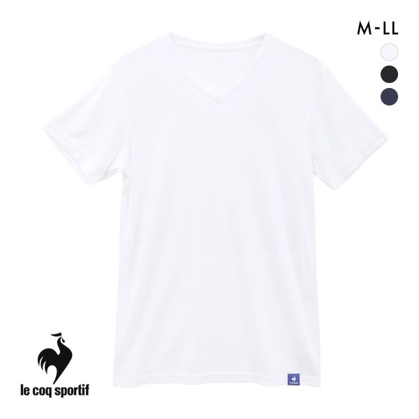 ルコックスポルティフ ハニカムメッシュ Vネック 半袖 Tシャツ インナー メンズ le coq sportif