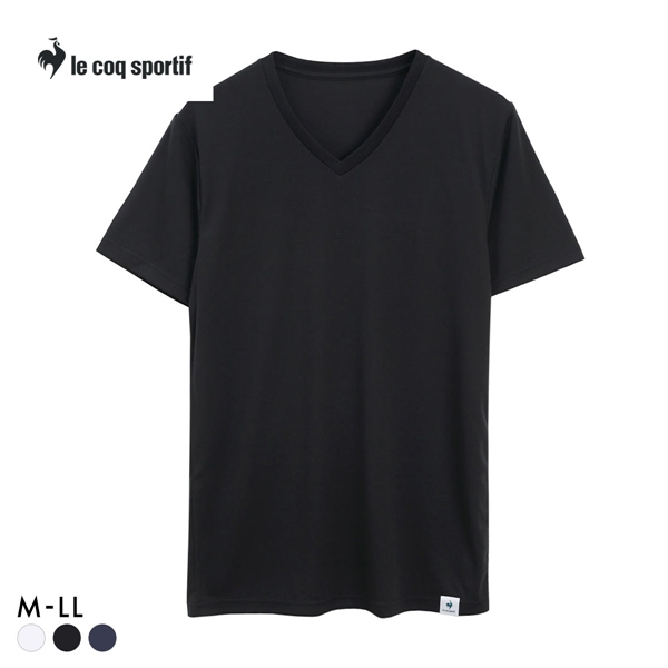 ルコックスポルティフ ハニカムメッシュ Vネック 半袖シャツ メンズ インナー le coq sportif