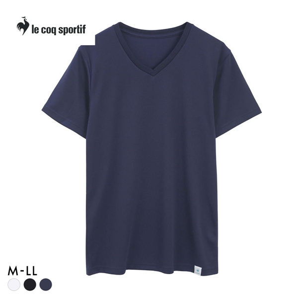 ルコックスポルティフ ハニカムメッシュ Vネック 半袖シャツ メンズ インナー le coq sportif