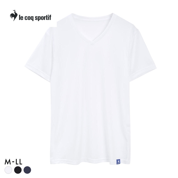 ルコックスポルティフ ハニカムメッシュ Vネック 半袖シャツ メンズ インナー le coq sportif