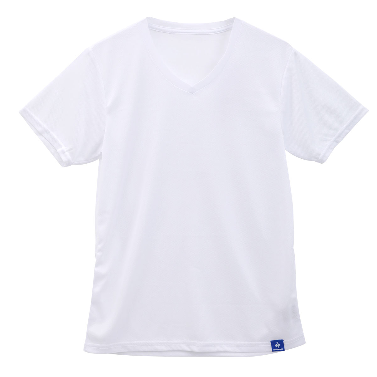 ルコックスポルティフ le coq sportif ハニカムメッシュ 半袖 Vネック Tシャツ メンズ インナー DRY(WH-ホワイト-M)