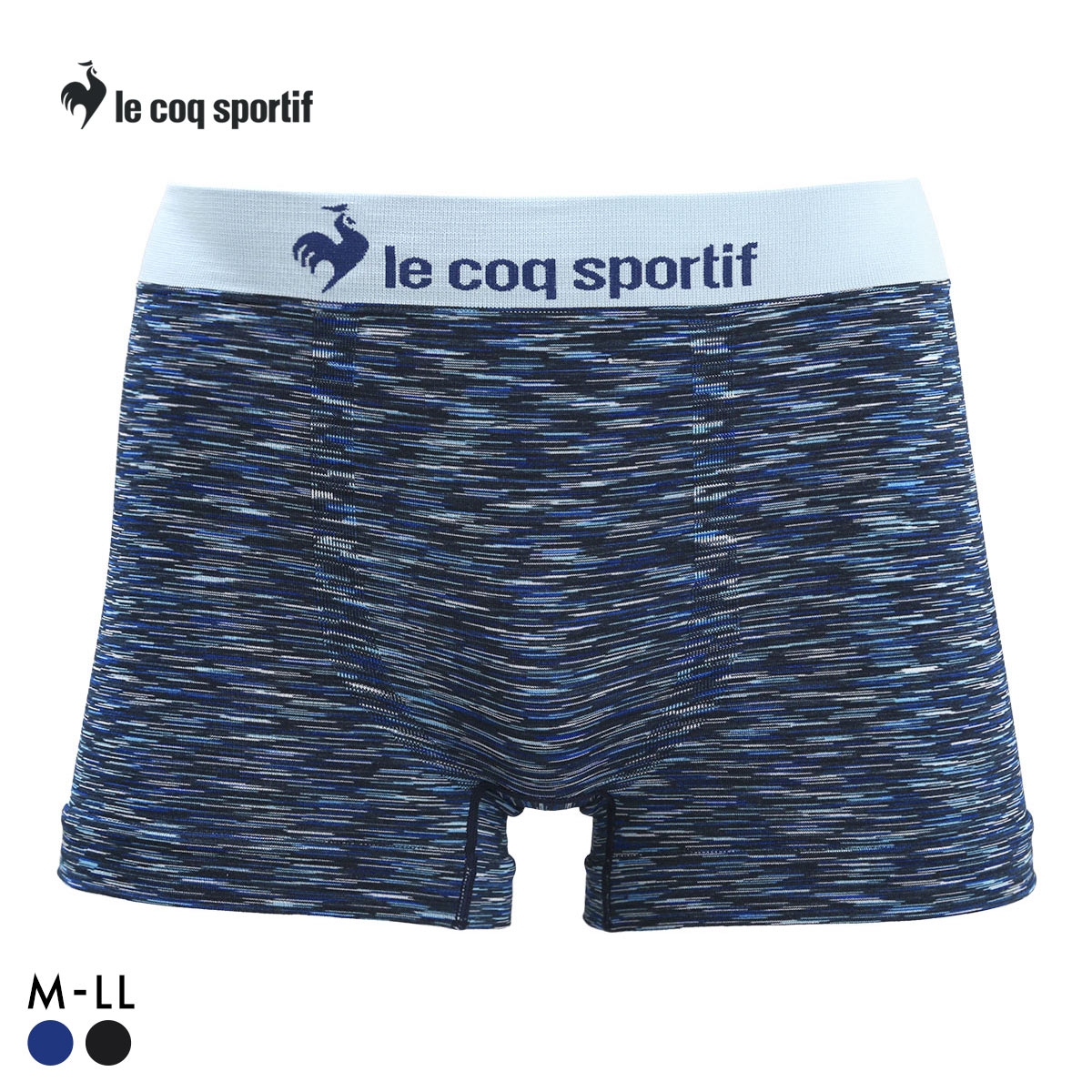 ルコックスポルティフ マルチカラー 成型 ボクサーパンツ メンズ 前とじ le coq sportif(NV-ネイビー-M)