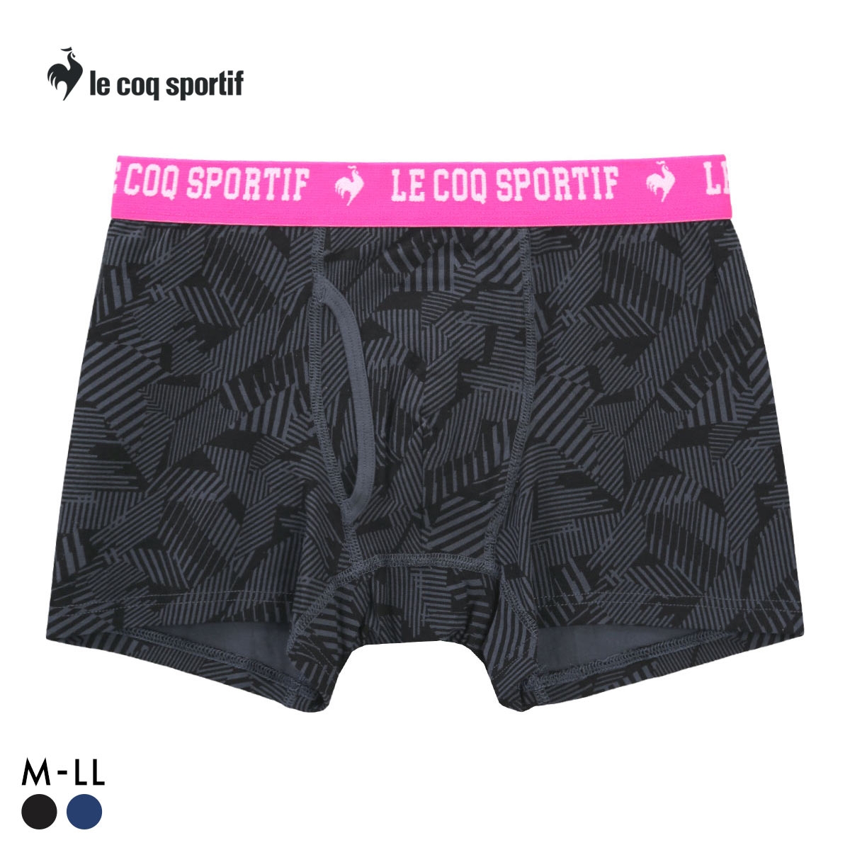 ルコックスポルティフ ライン柄 ボクサーパンツ メンズ 前あき le coq sportif
