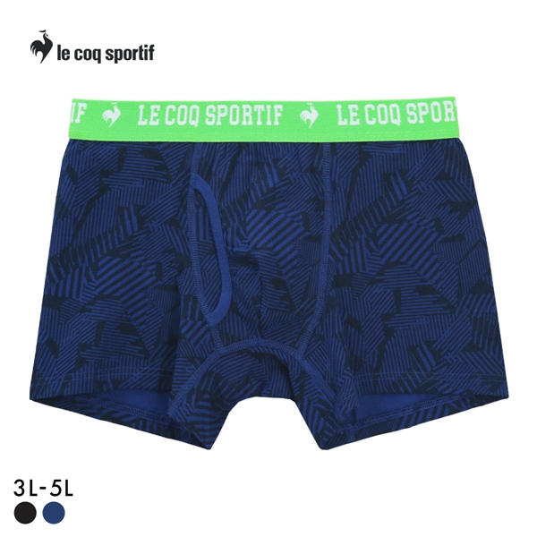 ルコックスポルティフ ライン柄 ボクサーパンツ 大きいサイズ メンズ 前あき le coq sportif ビッグサイズ