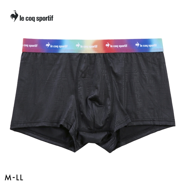 ルコックスポルティフ エンボス柄 ボクサーパンツ メンズ 前とじ le coq sportif 吸汗速乾