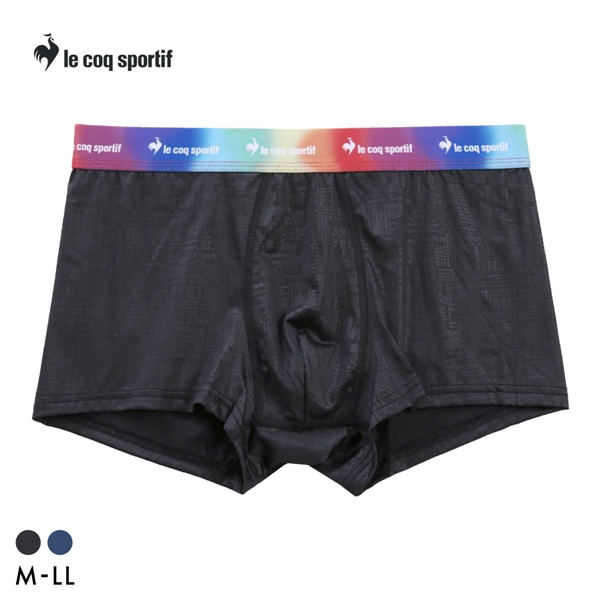 ルコックスポルティフ エンボス柄 ボクサーパンツ メンズ 前とじ le coq sportif 吸汗速乾