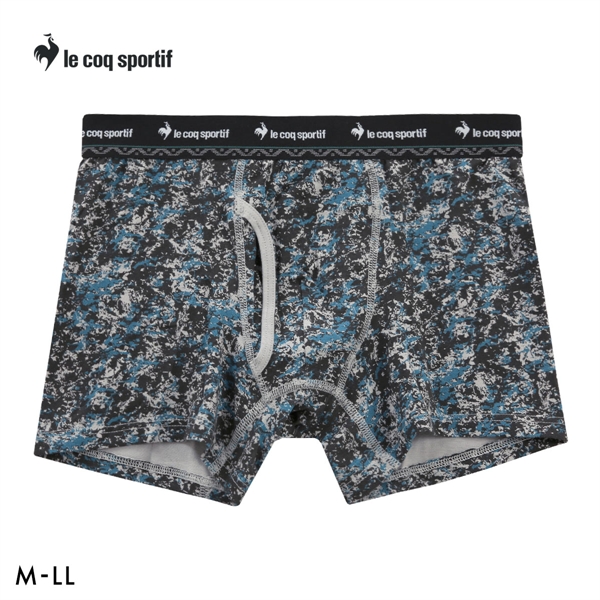 ルコックスポルティフ ペイント柄 ボクサーパンツ メンズ 前あき le coq sportif 綿混