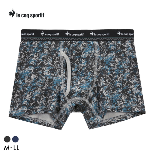 ルコックスポルティフ ペイント柄 ボクサーパンツ メンズ 前あき le coq sportif 綿混