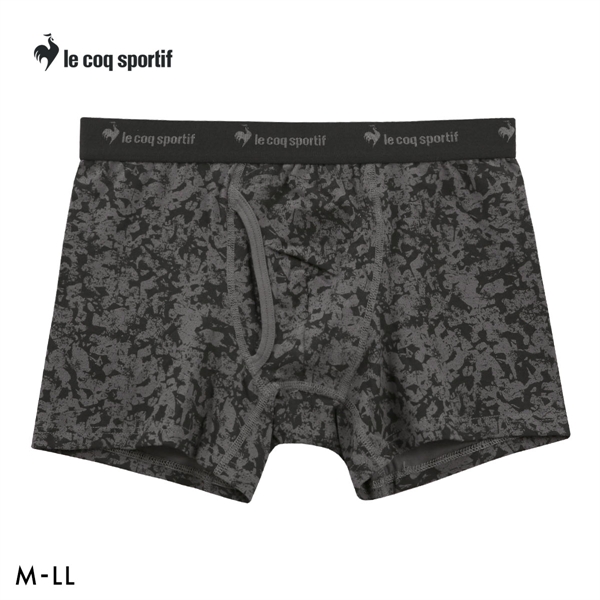 ルコックスポルティフ グランジ柄 ボクサーパンツ メンズ 前あき le coq sportif 綿混