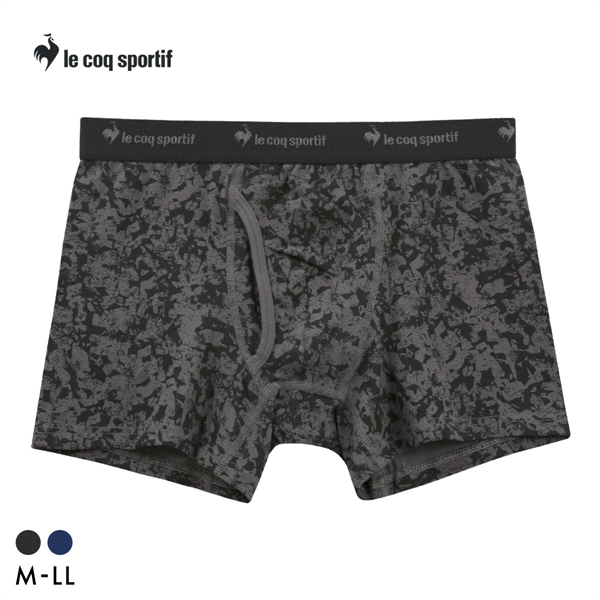 ルコックスポルティフ グランジ柄 ボクサーパンツ メンズ 前あき le coq sportif 綿混