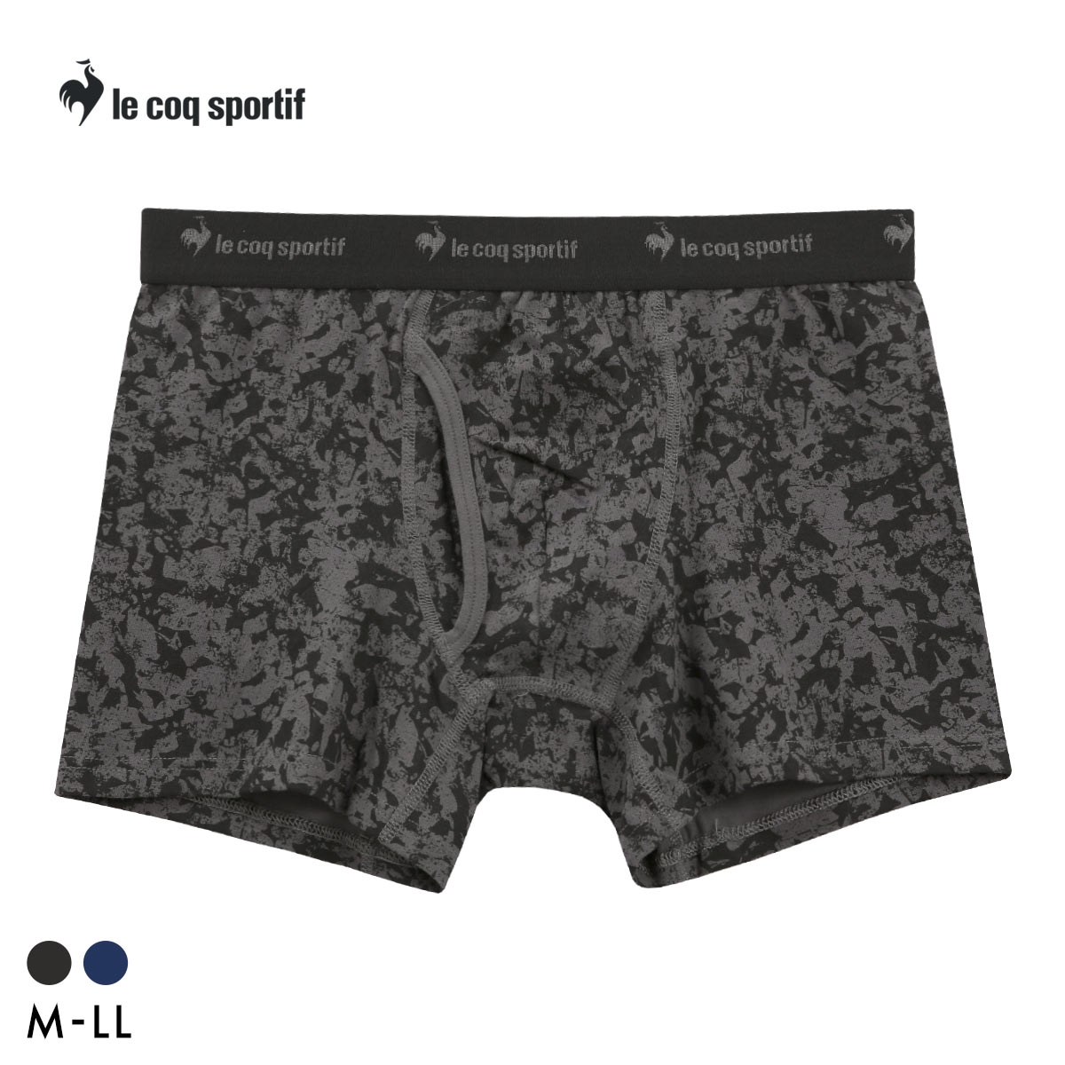 ルコックスポルティフ グランジ柄 ボクサーパンツ メンズ 前あき le coq sportif 綿混