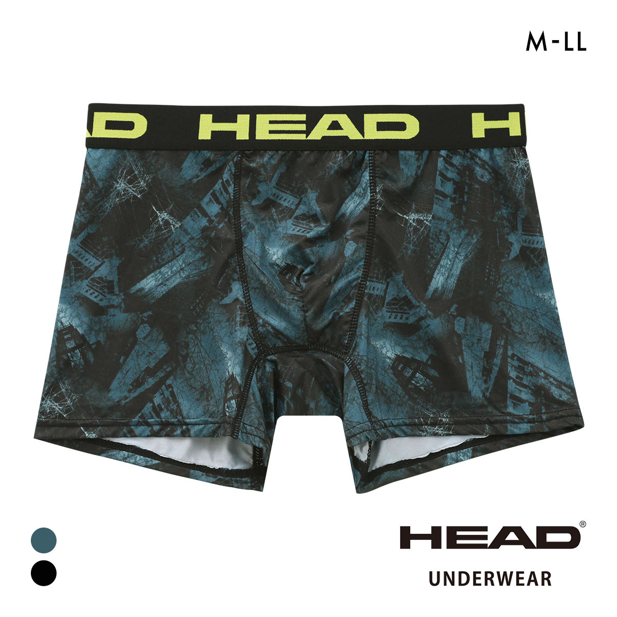 ヘッド クラックシティ柄 ボクサーパンツ メンズ 前とじ 超軽量 ボクサーブリーフ HEAD