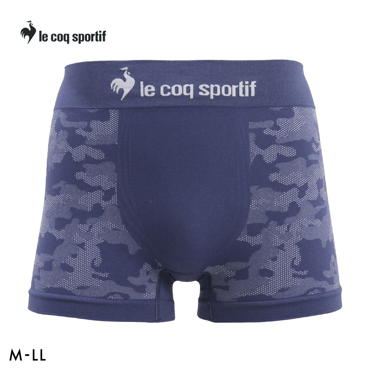 ルコックスポルティフ 迷彩柄 成型 ボクサーパンツ メンズ 前とじ le coq sportif(NV-ネイビー-M)