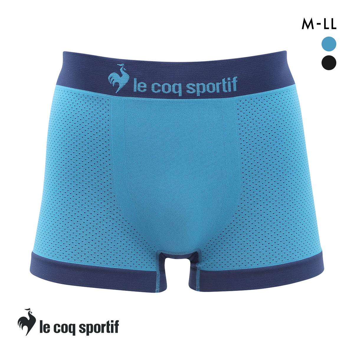 ルコックスポルティフ サイド/バックメッシュ 成型 ボクサーパンツ メンズ 前とじ le coq sportif(TU-ターコイズ-M)