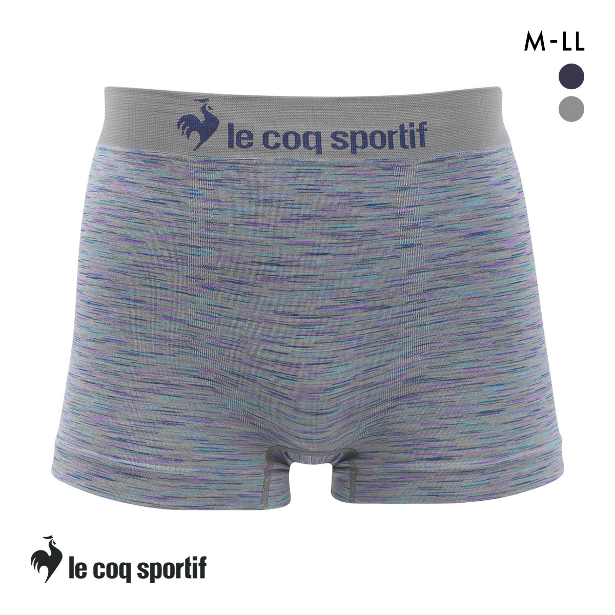 ルコックスポルティフ マルチカラー 成型 ボクサーパンツ メンズ 前とじ le coq sportif(GY-グレー-M)